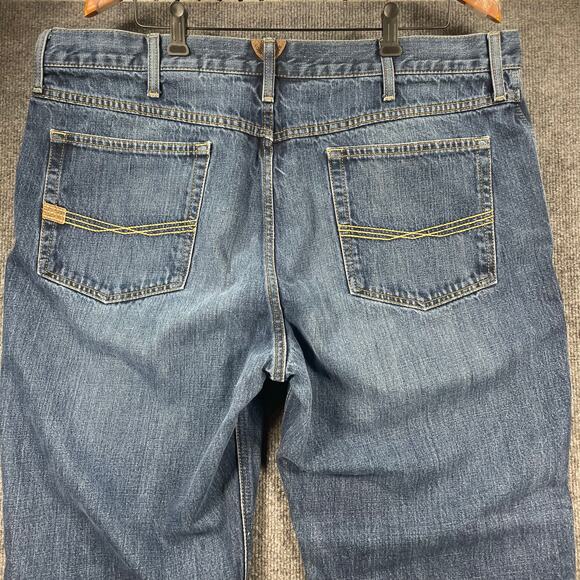 Ariat M4 Low Rise Boot Cut Roadhouse Jeans Men's 42X30 Blue Relaxed Fit Western - Picture 7 of 11